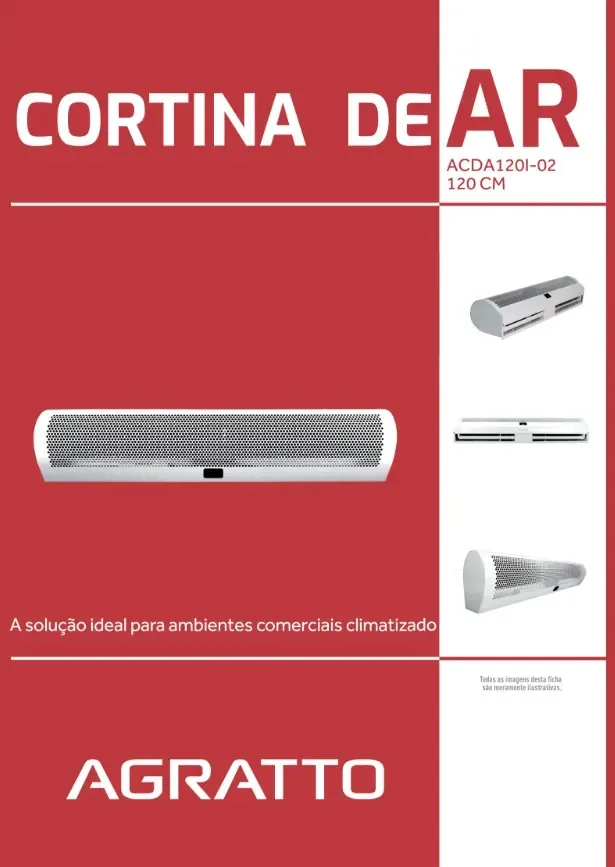 Cortina De Ar 120cm Acda120i-02 Alta Vazão Branco