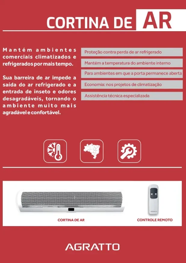 Cortina De Ar 90cm Acda90i-02 Duas Velocidades Branco