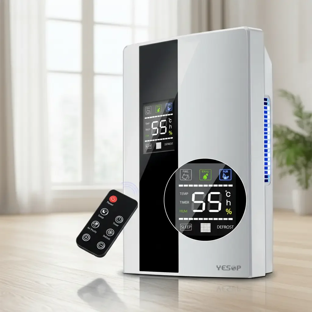Desumidificador De Ar Ambiente Desumidificadores Eletrico Antimofo Portátil E Bivolt Operação Controle Remota