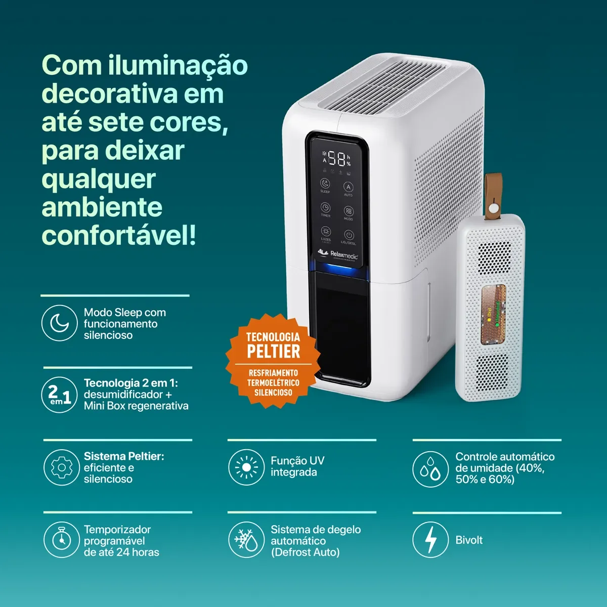 Desumidificador De Ar Cub-sec2 Em 1 Branco 127/220v