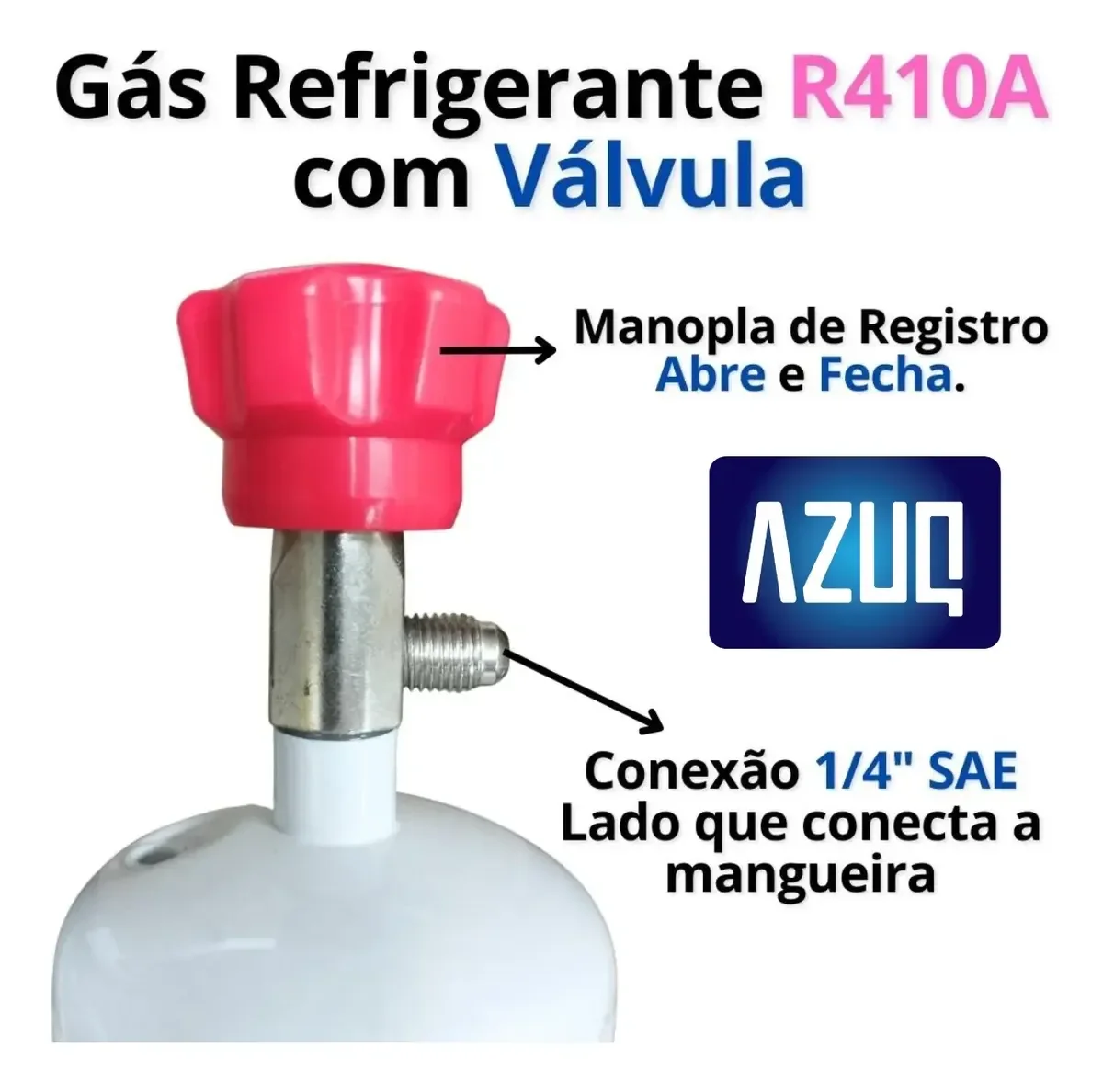 Gas R410a Refrigerante Com Válvula Ar Condicionado 750g