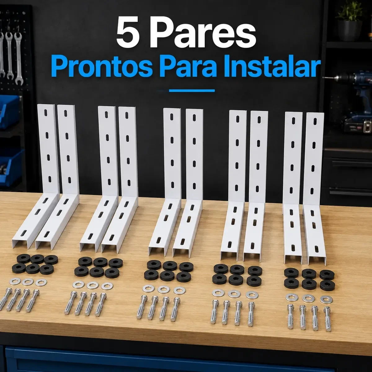 Kit 5 Suportes 450mm Ar Cond Split 12 A 30.000 Btus Ate 80kg