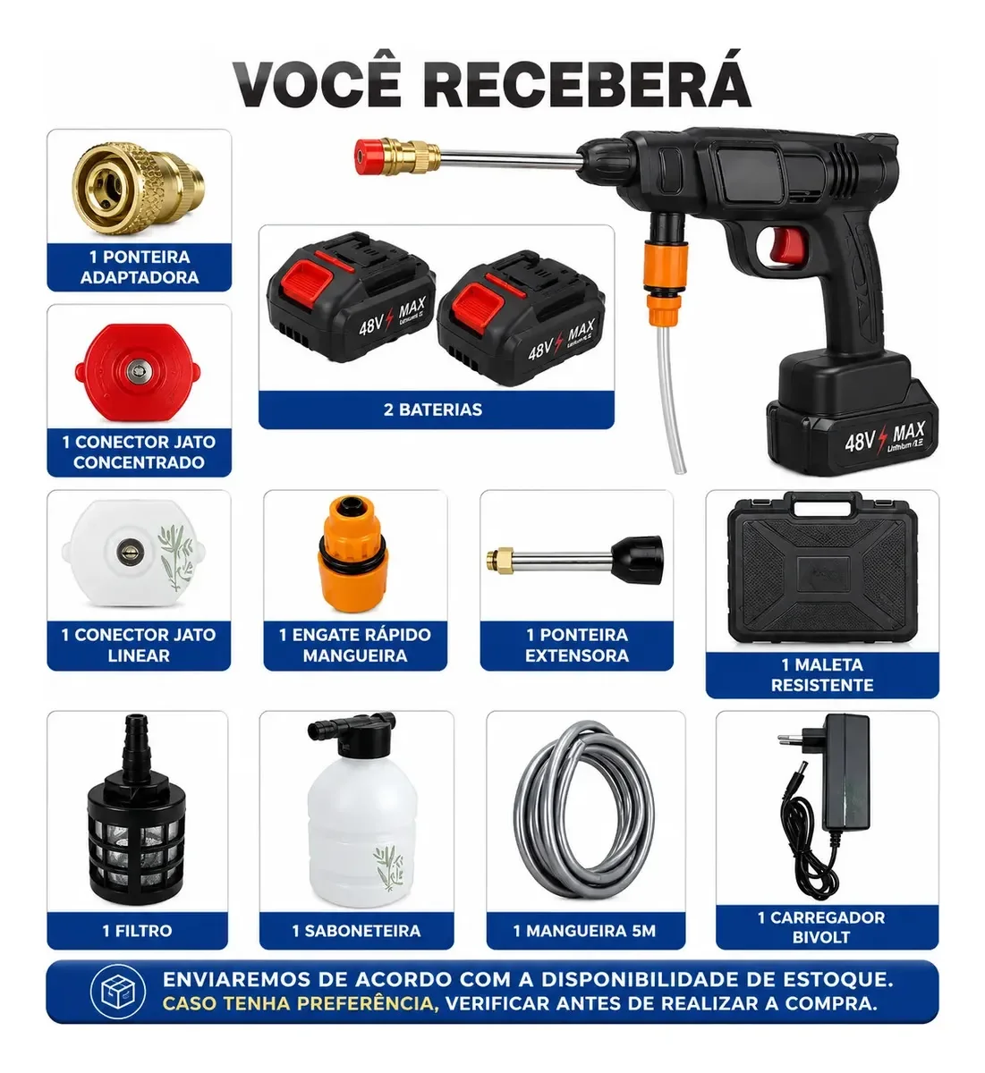 Kit Limpeza P/ Ar Split - Pistola Alta Pressão Profissional 127/220v