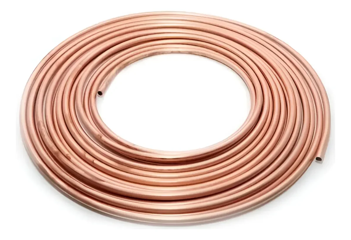 Tubulação Cano Cobre Flexível 1/4 6,3mm Panqueca 15metros