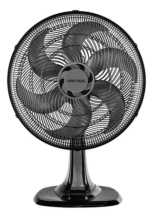 Ventilador De Mesa Oscilante 40 cm 6 Pás Turbo Preto