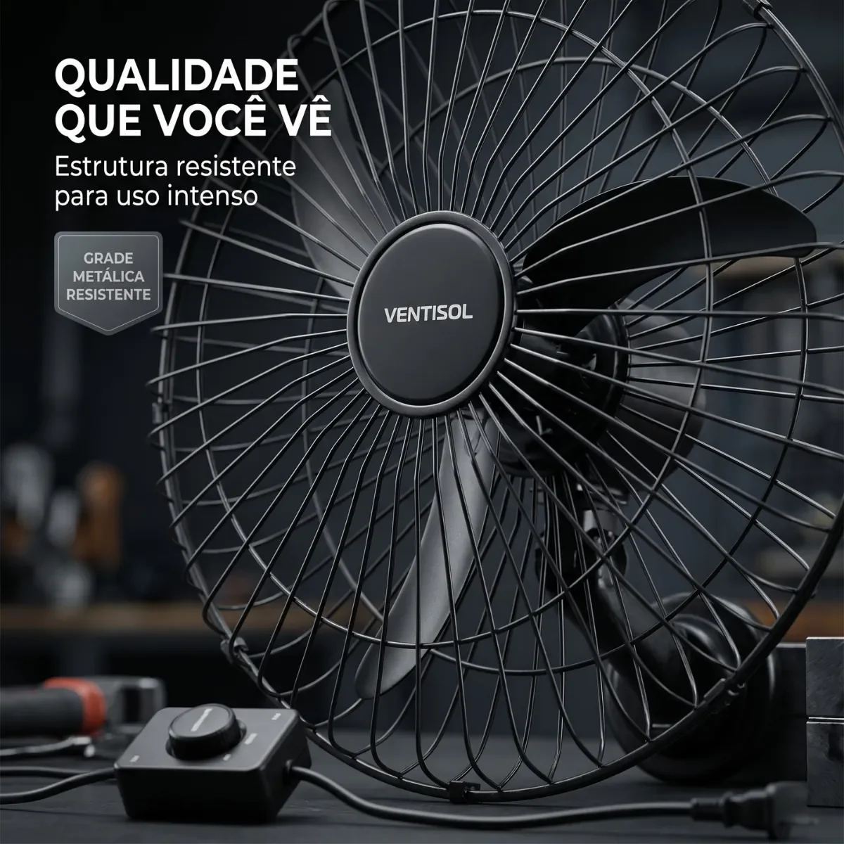 Ventilador Osc Parede Industrial 60cm 127v/220v Grade Aço